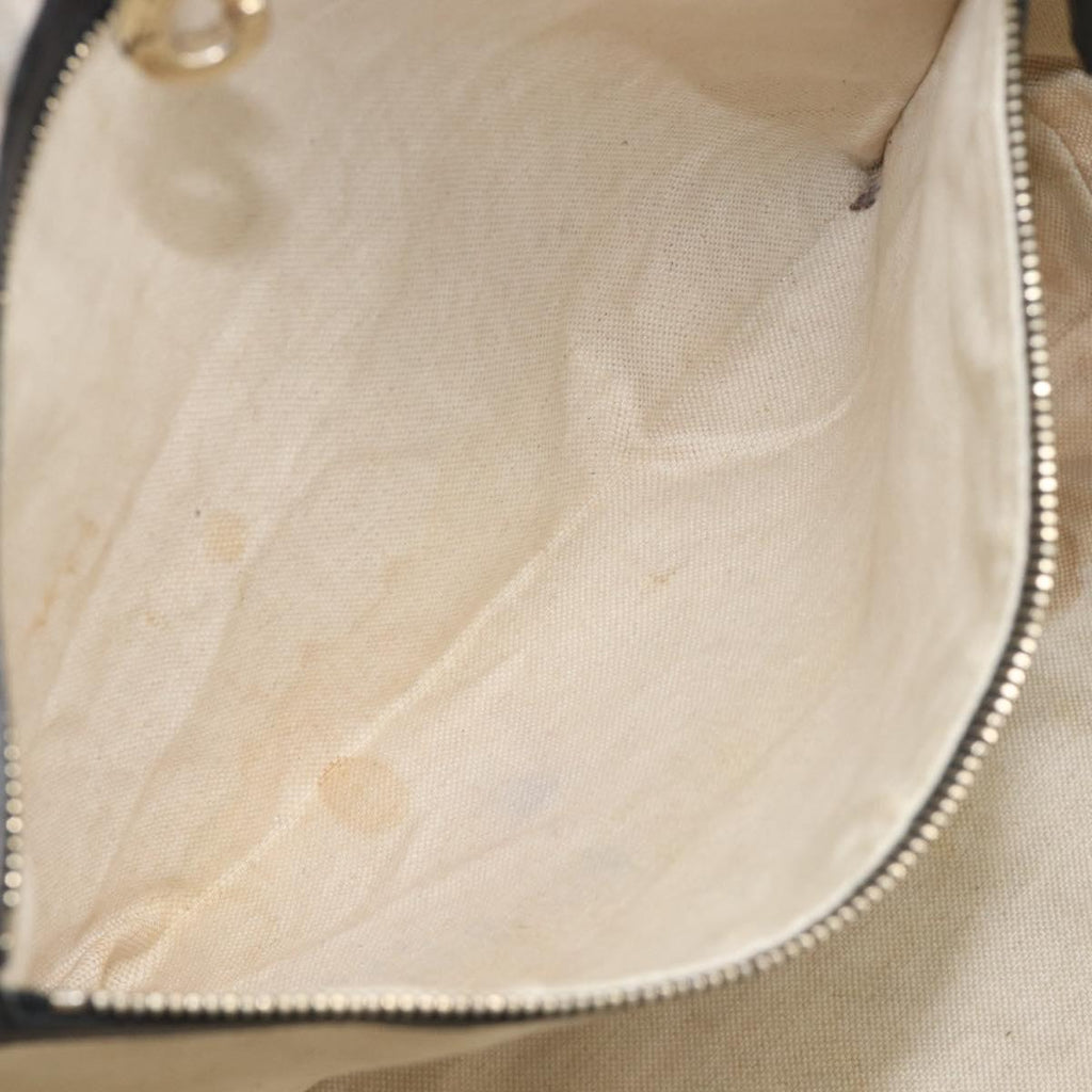 GUCCI Micro GG Canvas Guccissima Tote Bag Leather Black Gold 449647 Auth ka6642