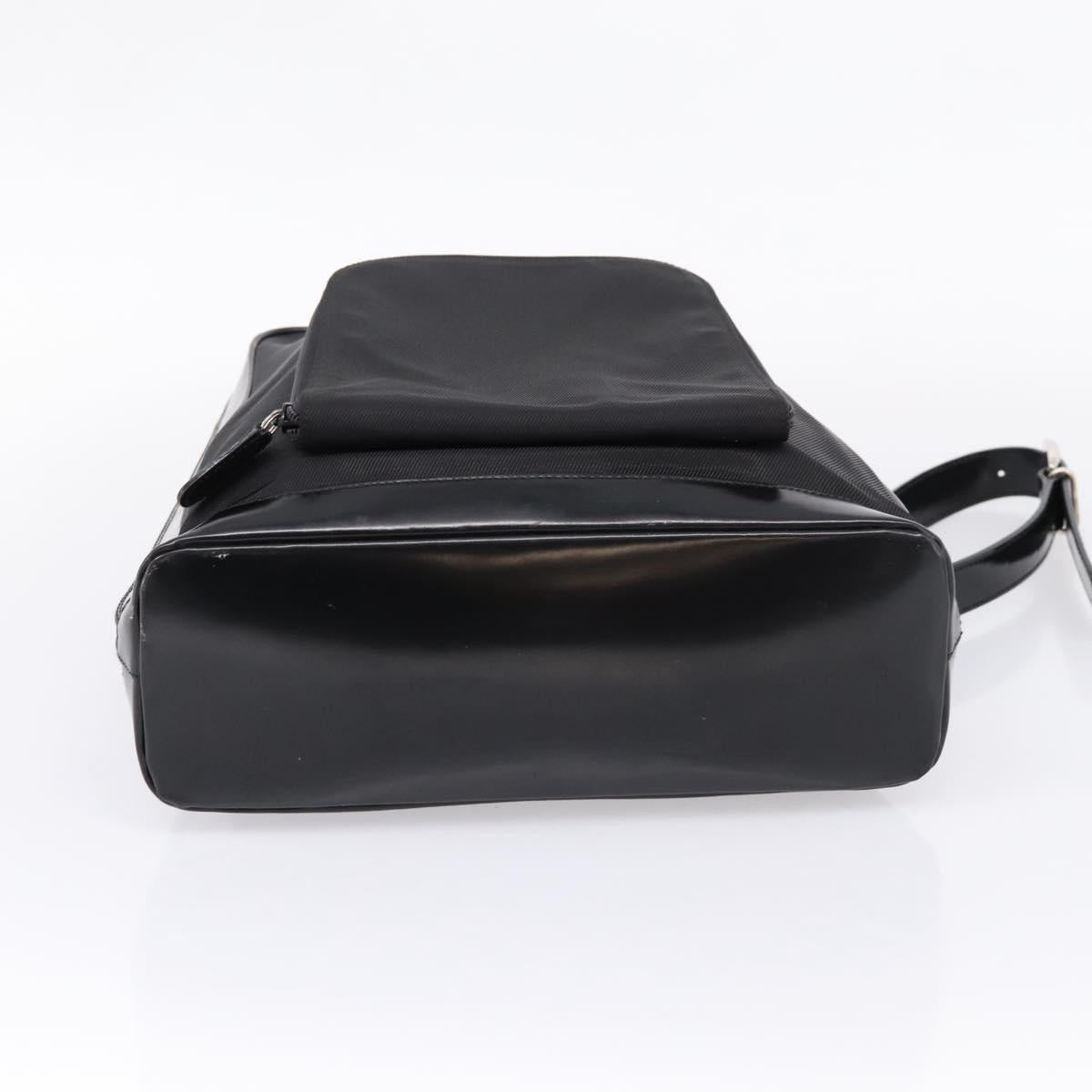 GUCCI Bamboo Shoulder Bag Nylon Black 003 2058 0059 5 Auth ka6673