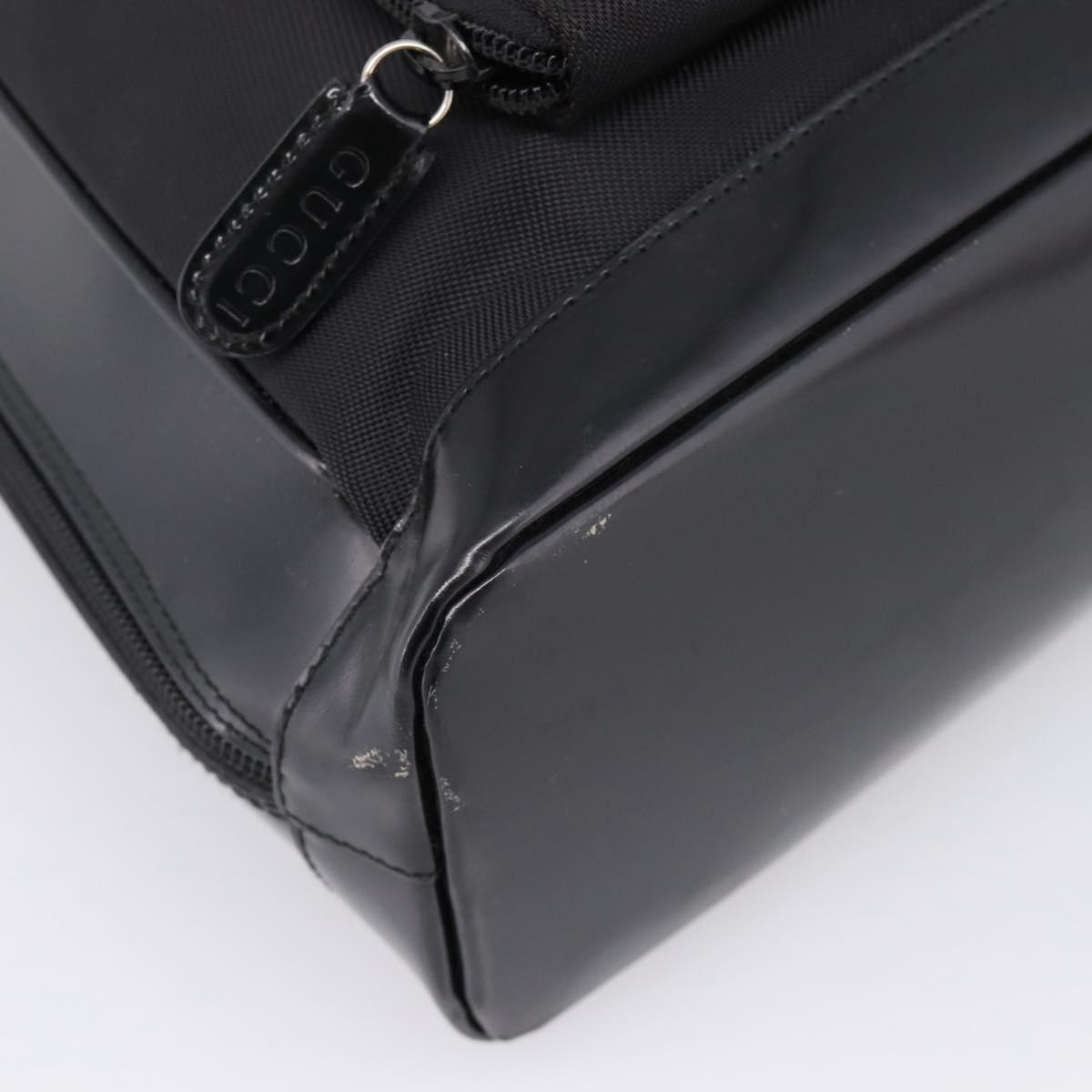 GUCCI Bamboo Shoulder Bag Nylon Black 003 2058 0059 5 Auth ka6673