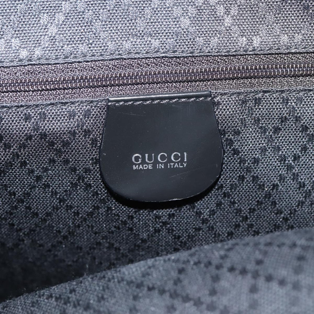 GUCCI Bamboo Shoulder Bag Nylon Black 003 2058 0059 5 Auth ka6673
