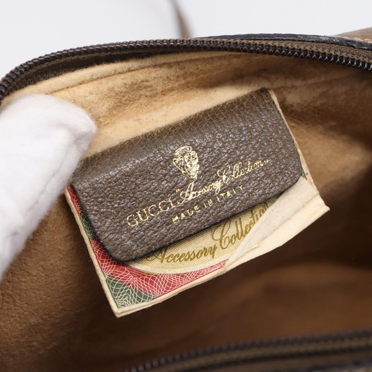 GUCCI GG Supreme Web Sherry Line Shoulder Bag PVC Beige 98 02 004 Auth ka6747