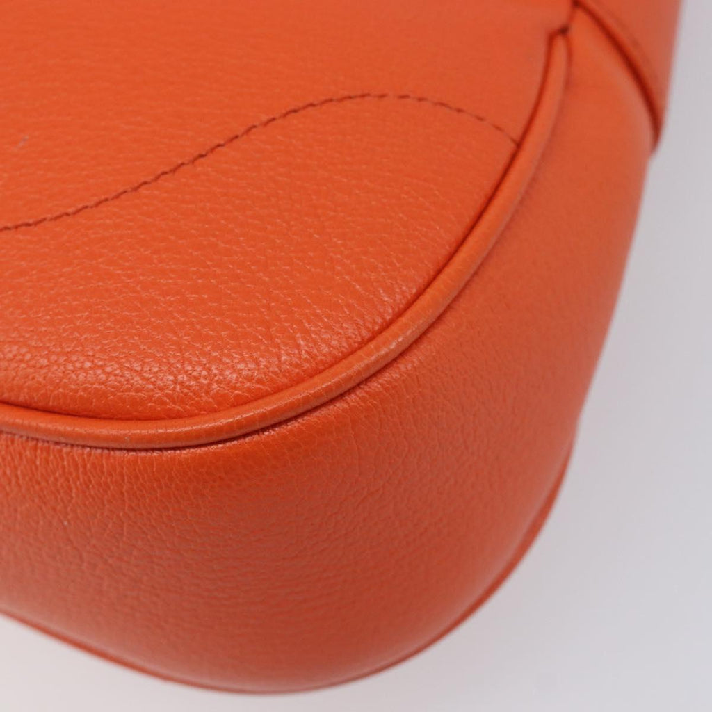 GUCCI GG Marmont Aphrodite Small Shoulder Bag Leather Orange 731817 Auth ka6775M