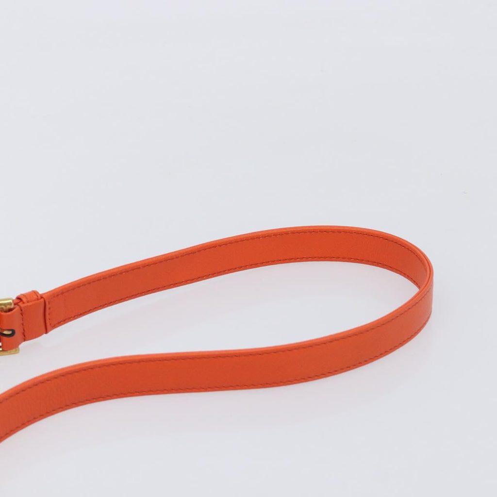 GUCCI GG Marmont Aphrodite Small Shoulder Bag Leather Orange 731817 Auth ka6775M