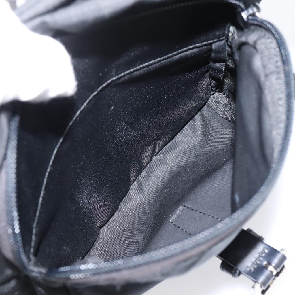PRADA Shoulder Bag Nylon Black Silver Auth ki6826