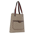 GUCCI GG Supreme Web Sherry Line Tote Bag PVC Beige Gold 39 02 003 Auth kk726