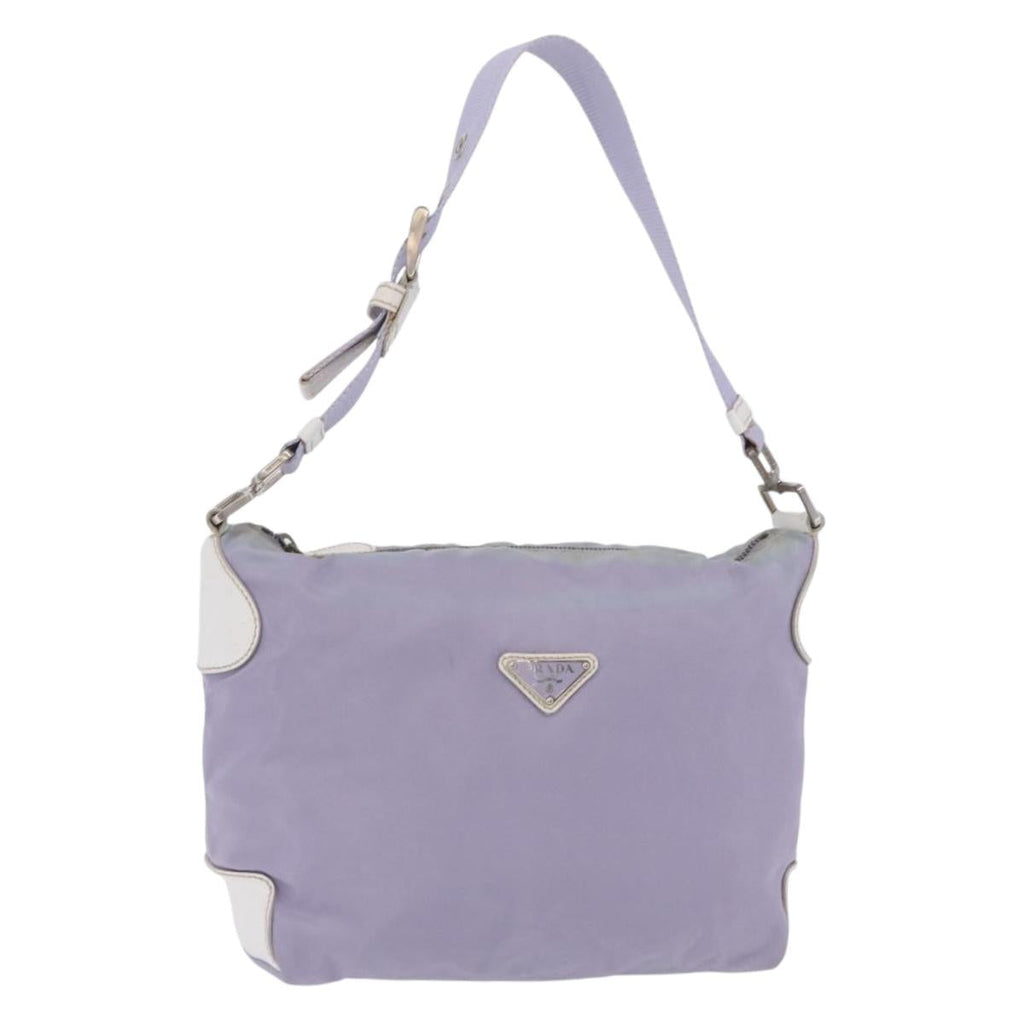 PRADA Shoulder Bag Nylon Purple Silver Auth mr2990