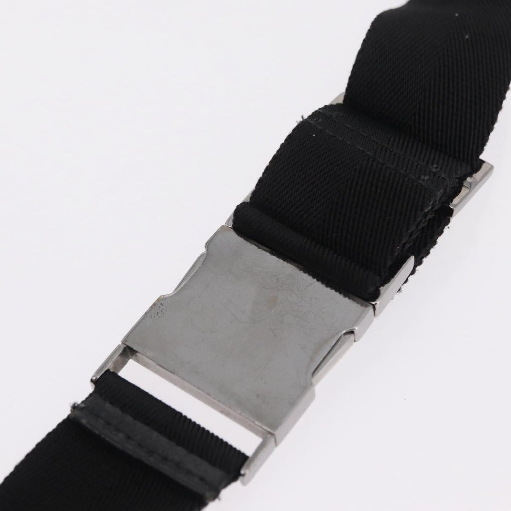 GUCCI GG Canvas Waist Bag Black Silver 28566 Auth mr3080A