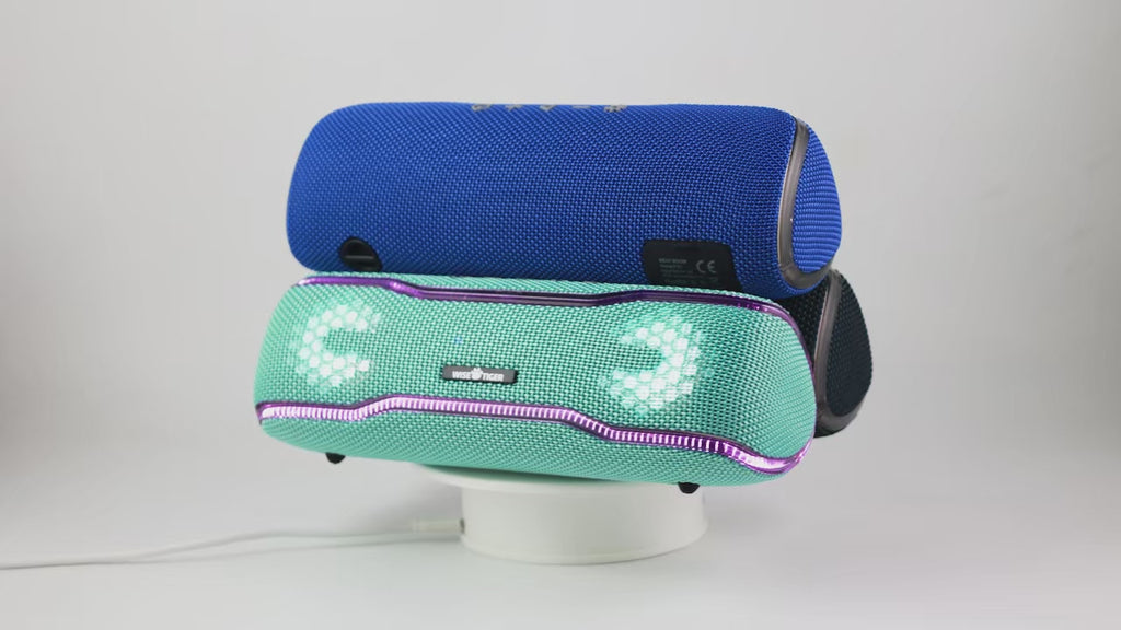 WISETIGER Speaker Outdoor Portable IPX7 Waterproof Sound Box BT5.3 Louderspeaker Stereo with 25W Colorful Light Surround Speaker