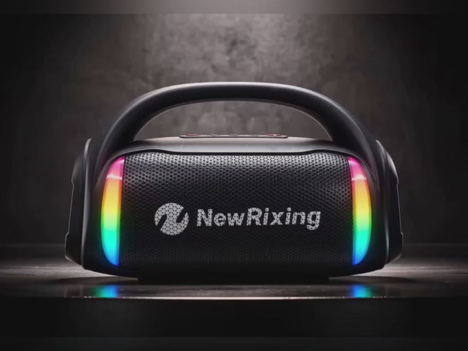 50W Portable Wireless Speaker with Subwoofer,Built-in Mic,TWS,Hands-Free Calling,6.5mm Microphone Interface,RGB lights