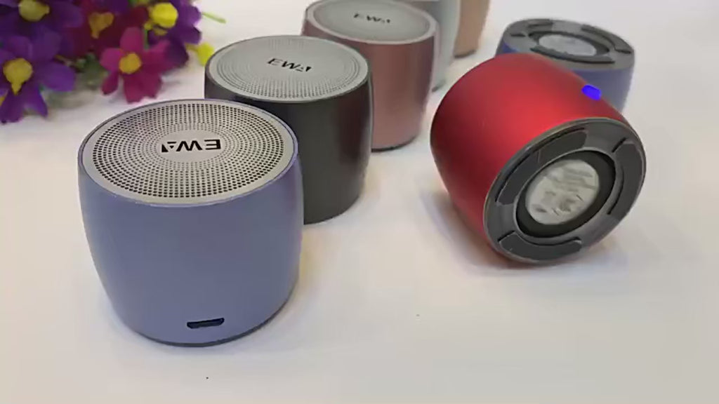 New Hot EWA A103 Mini Bluetooth Speaker Bass IPX5 Waterproof Portable Wireless Speaker Metal Body Box Loud Sound Noise Reduction