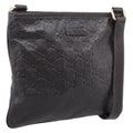 GUCCI GuccissimaGG Shoulder Bag Leather Dark Brown Gold Tone 201538 Auth SW2875V