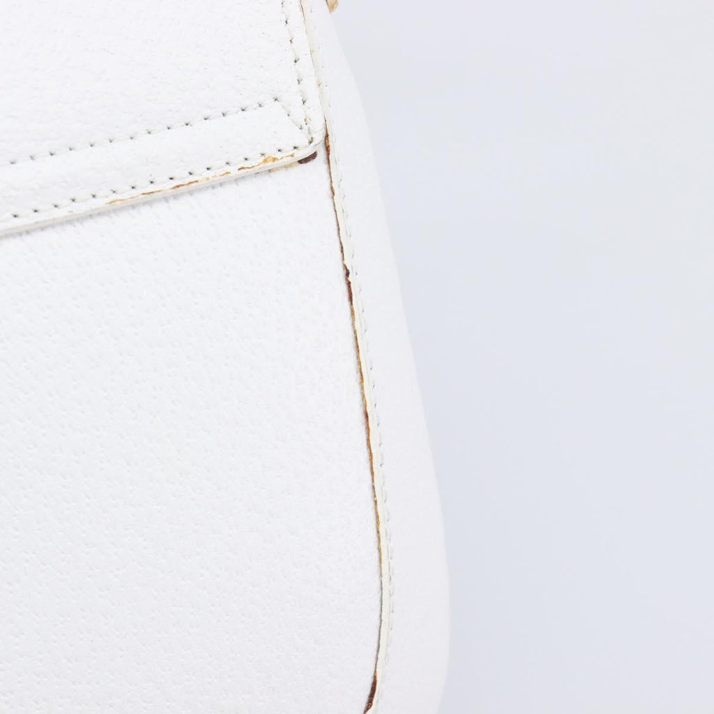 GUCCI Shoulder Bag Leather White Silver 001 3823 Auth yk21008V